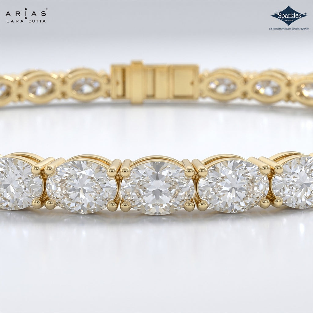 Arias by Lara Dutta Oval Diamond Tennis Bracelet