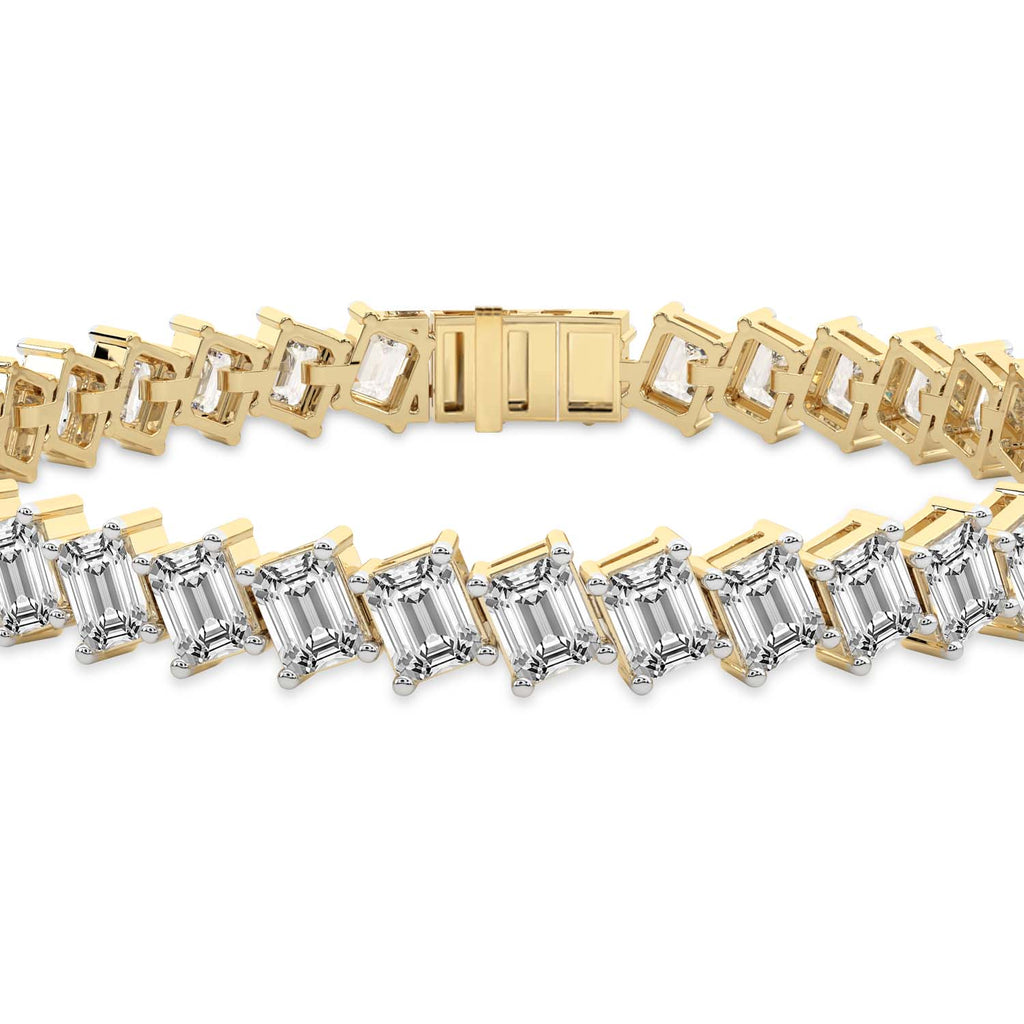 Sparkles Baguette Link Diamond Bracelet