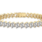 Sparkles Baguette Link Diamond Bracelet