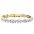 Sparkles Emerald & Round Brilliant Cut Diamond Bracelet