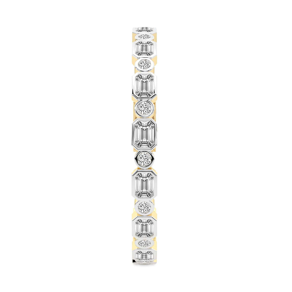 Sparkles Emerald & Round Brilliant Cut Diamond Bracelet