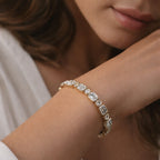 Sparkles Emerald & Round Brilliant Cut Diamond Bracelet