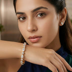 5.18 Carat Solitaire Lab Grown Diamond Bracelet In 14K Gold