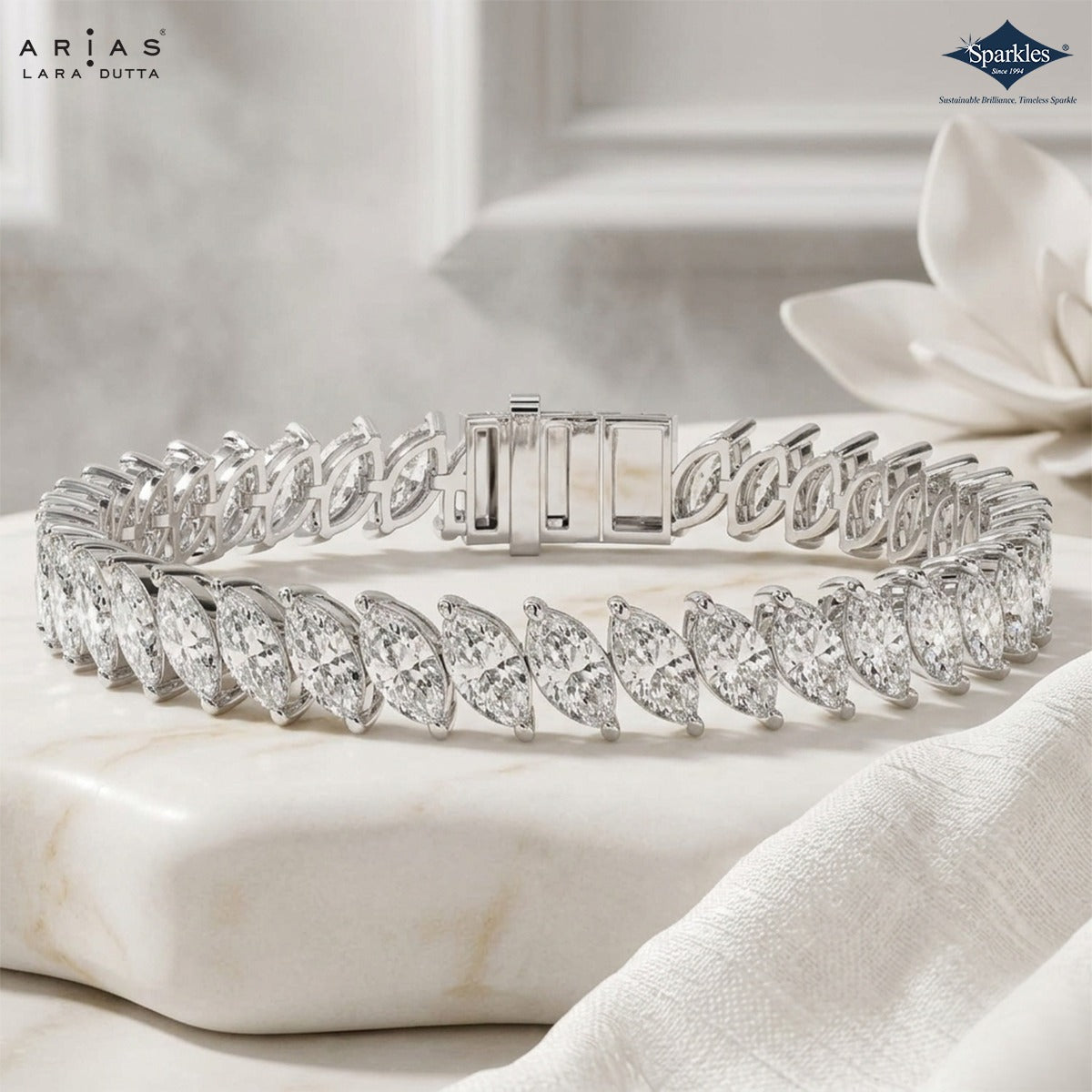 Arias by Lara Dutta Sustainable Brilliance Marquise Bracelet