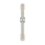 Sparkles Emerald & Round Cut Mixed Link Diamond Bracelet
