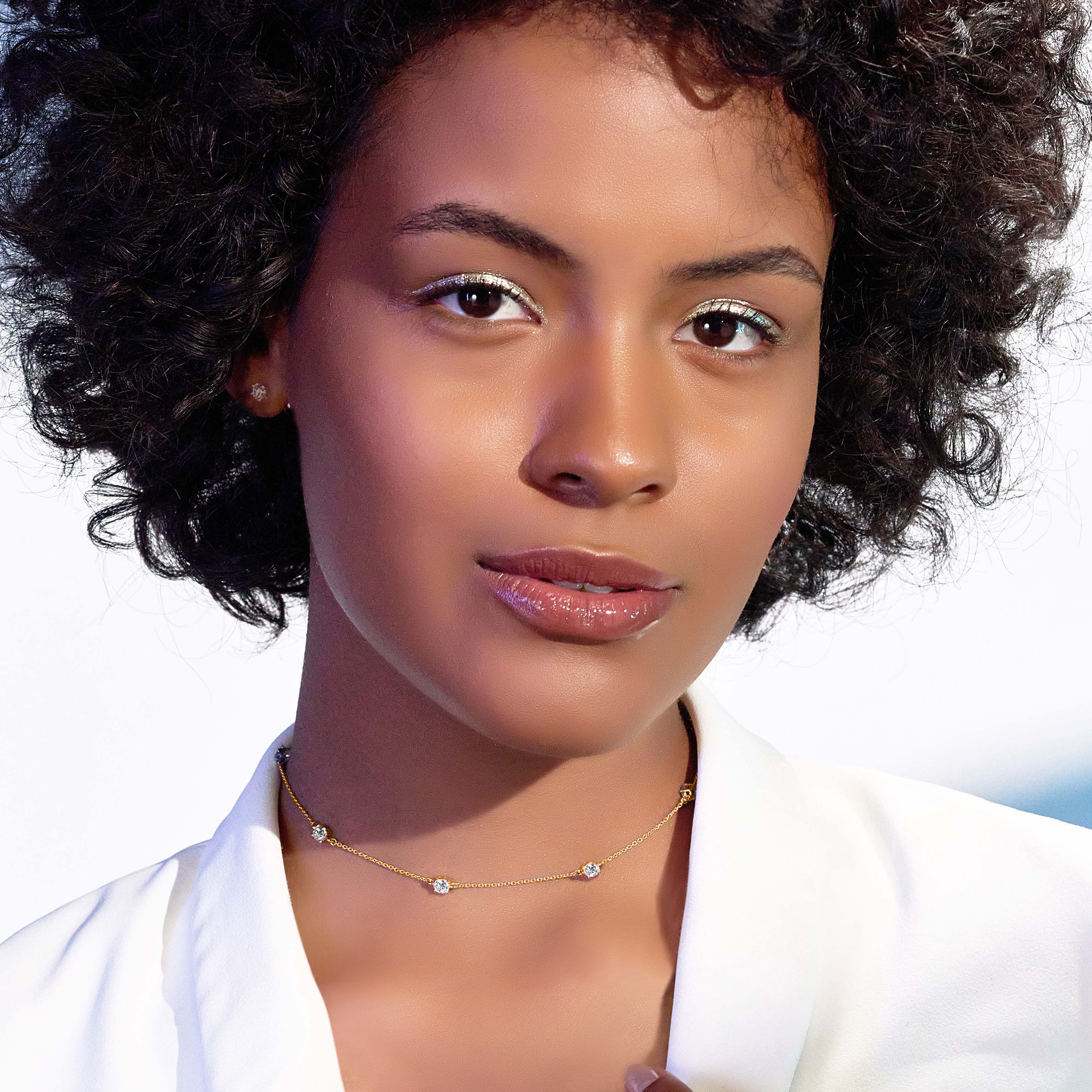 2.10 Ct Round Shape Diamond Fashion Necklace | 14K Yellow Gold