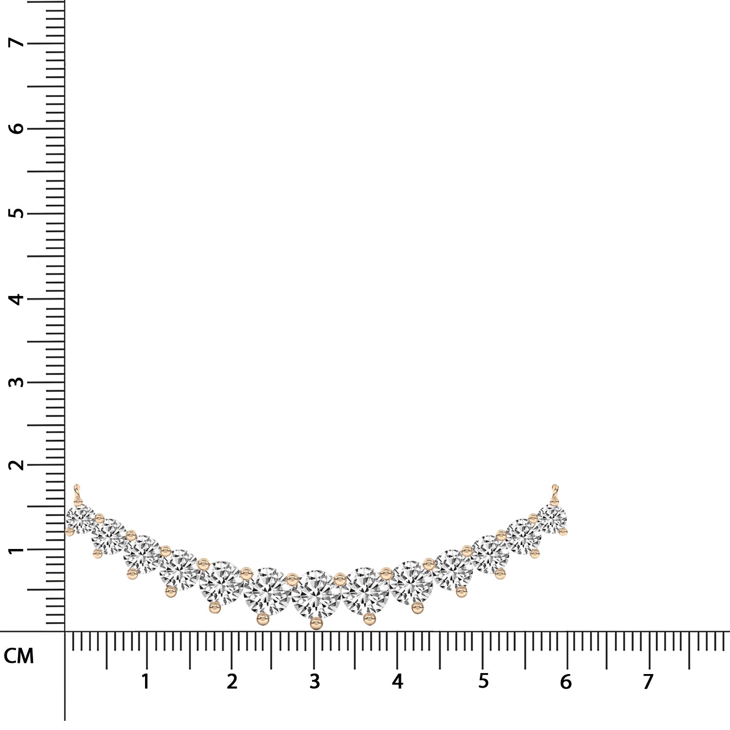 5.06 Ct Round Shape Diamond Fashion Necklace | 14K Rose Gold