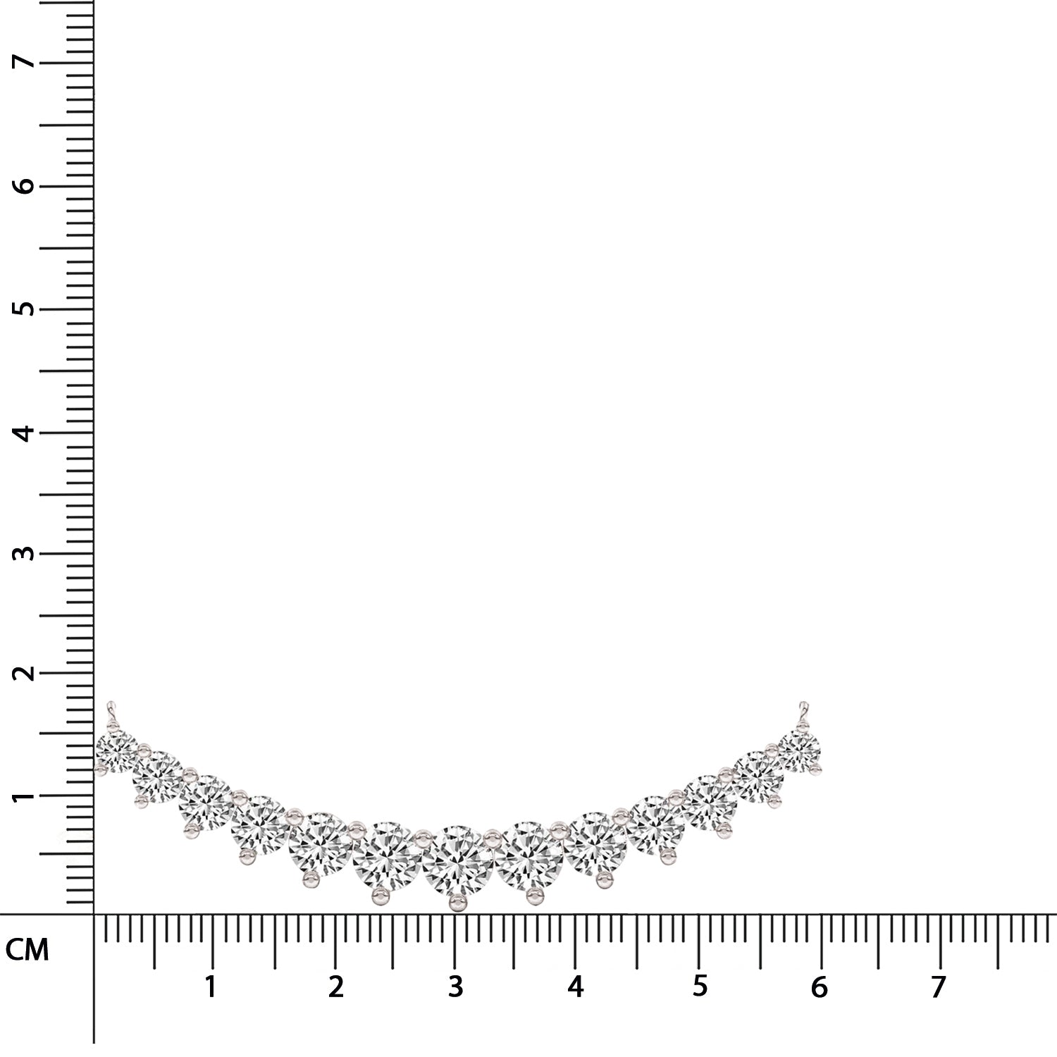 5.06 Ct Round Shape Diamond Fashion Necklace | 14K White Gold