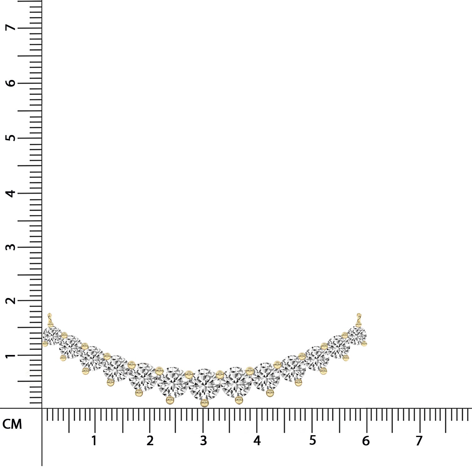 5.06 Ct Round Shape Diamond Fashion Necklace | 14K Yellow Gold