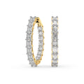 Sparkles Emerald Cut Hoop Diamond Earring