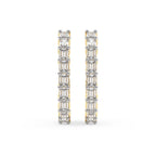 Sparkles Emerald Cut Hoop Diamond Earring