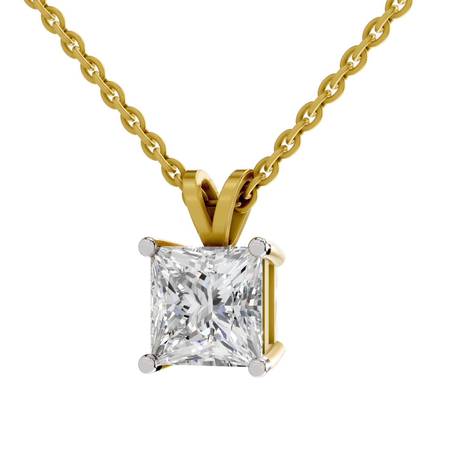 Sparkles Princess Cut Solitaire Pendant