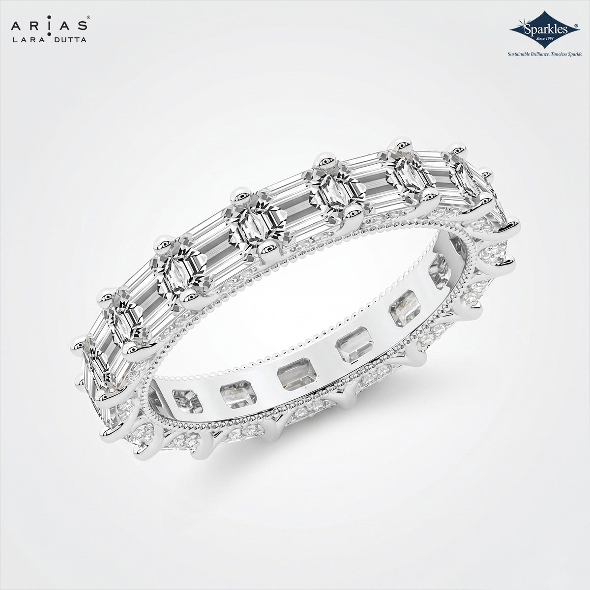 Arias by Lara Dutta Signature Emerald Eternity Ring