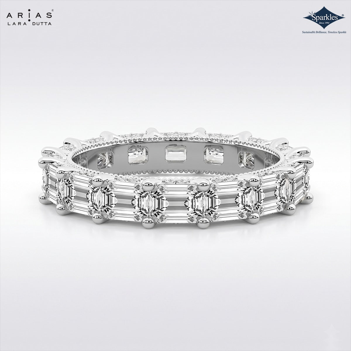 Arias by Lara Dutta Signature Emerald Eternity Ring