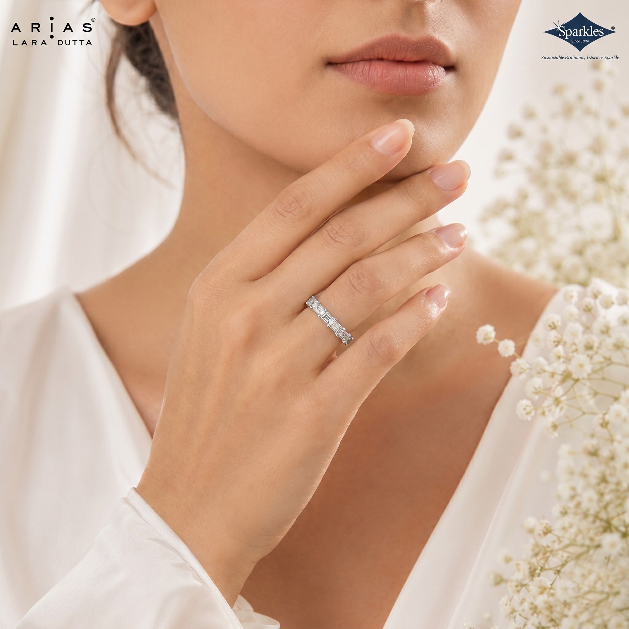 Arias by Lara Dutta Signature Emerald Eternity Ring