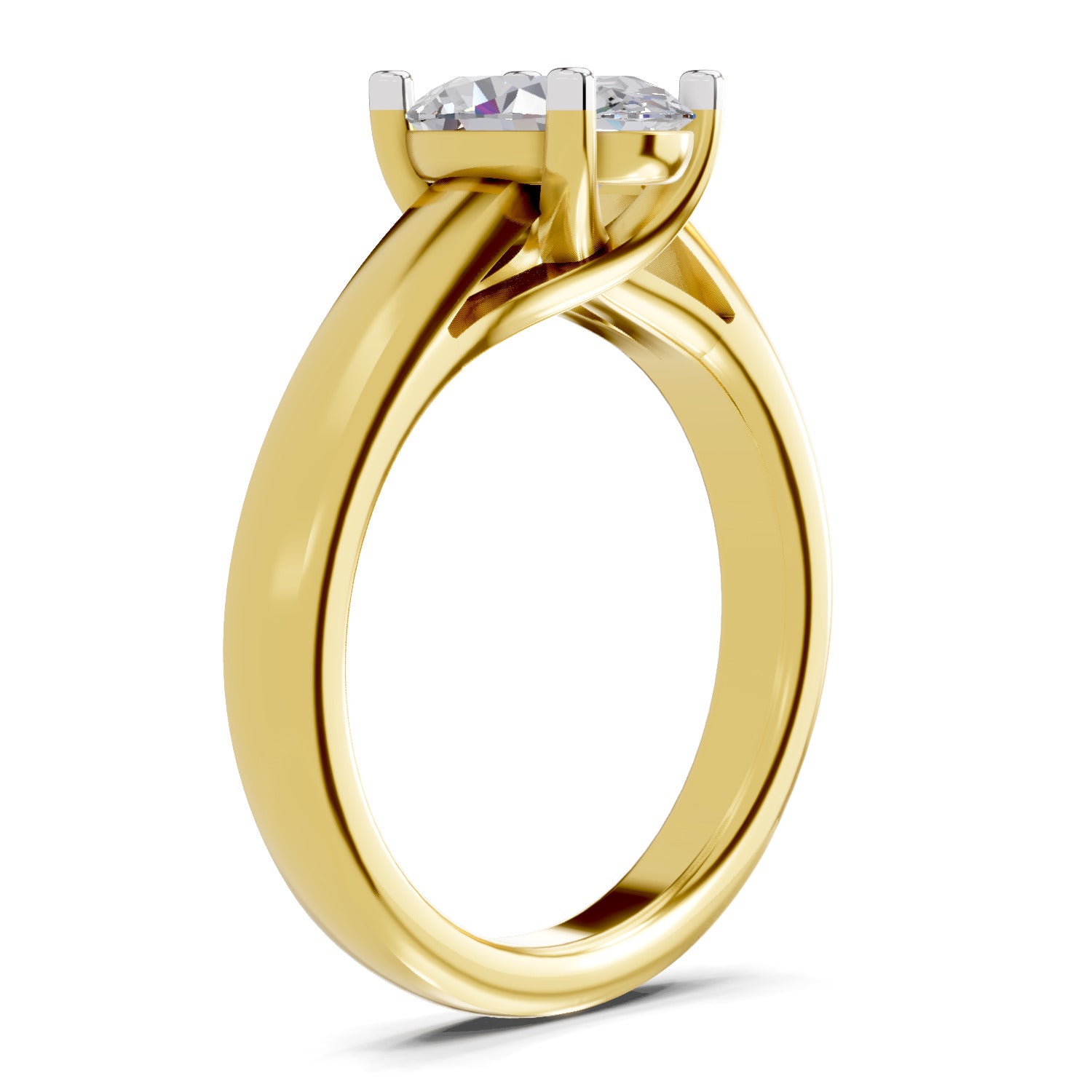 1 Ct Oval Shape Solitaire Diamond Ring| 14K Yellow Gold