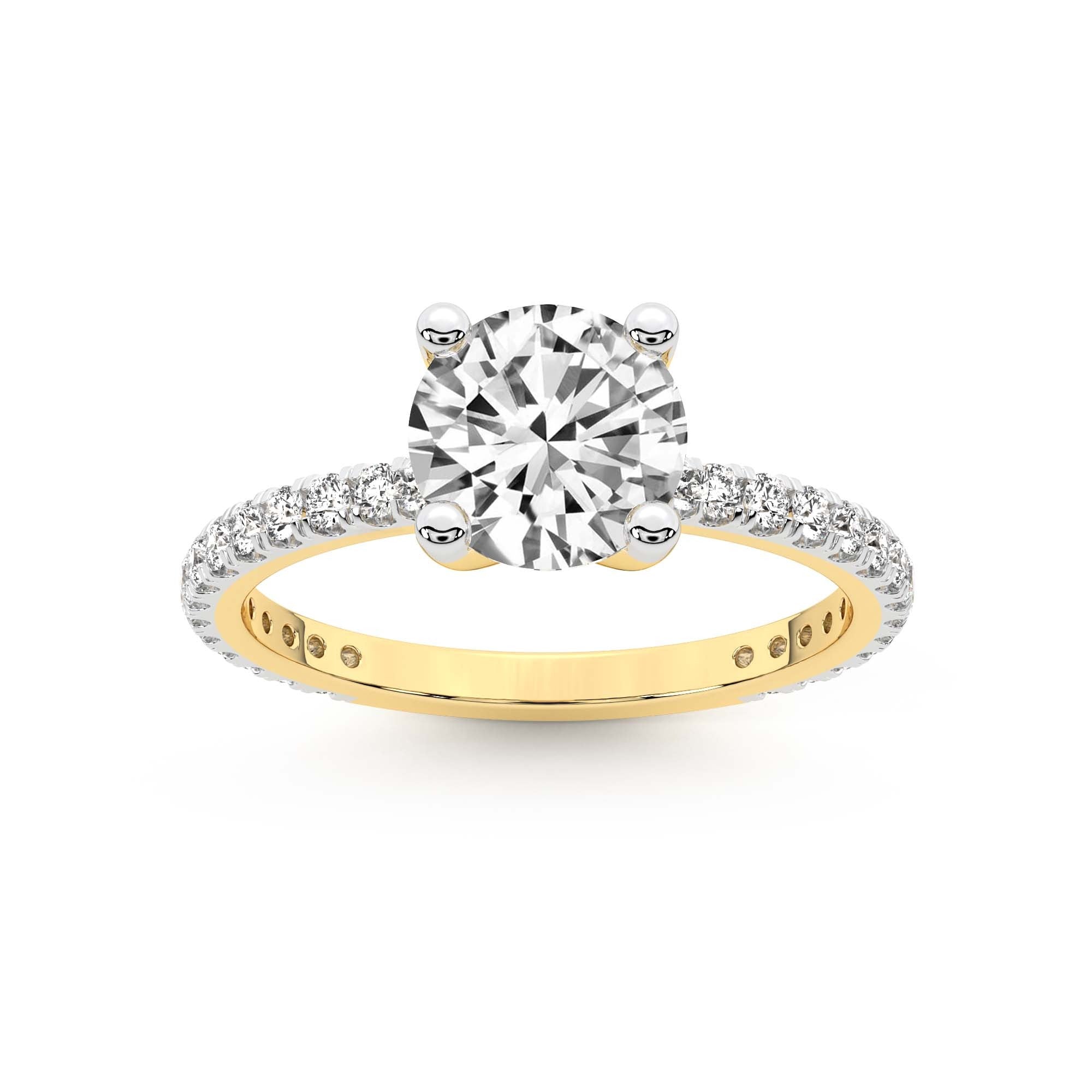Sparkles 14K Gold 5.47 Carat Diamond Solitaire Ring