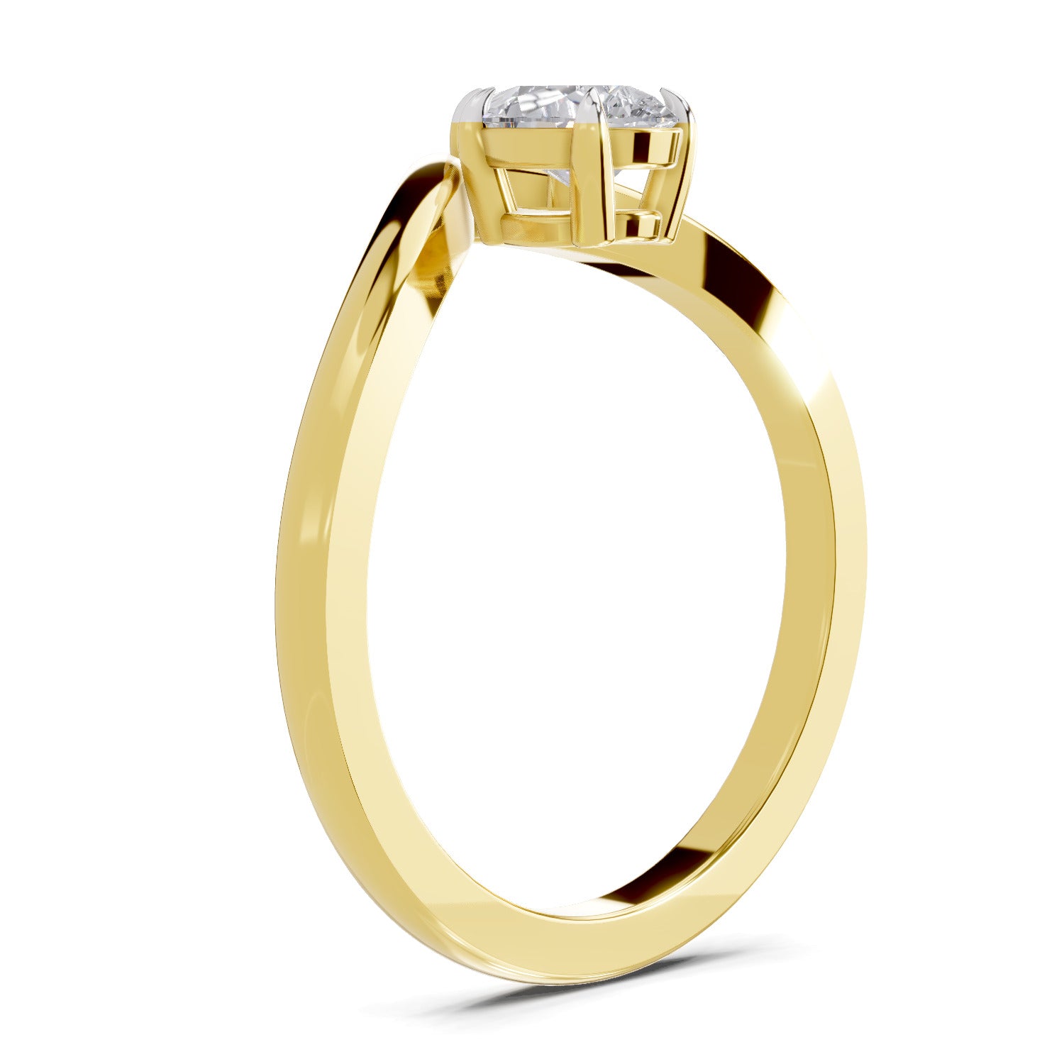 0.5 Ct Pear Shape Solitaire Diamond Ring| 14K Yellow Gold