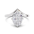 2 Ct Oval Shape Solitaire Diamond Ring| 14K White Gold