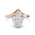 3 Ct Oval Shape Solitaire Diamond Ring| 14K Rose Gold