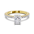 1.02 Ct Emerald Shape Solitaire Diamond Ring| 14K Yellow Gold