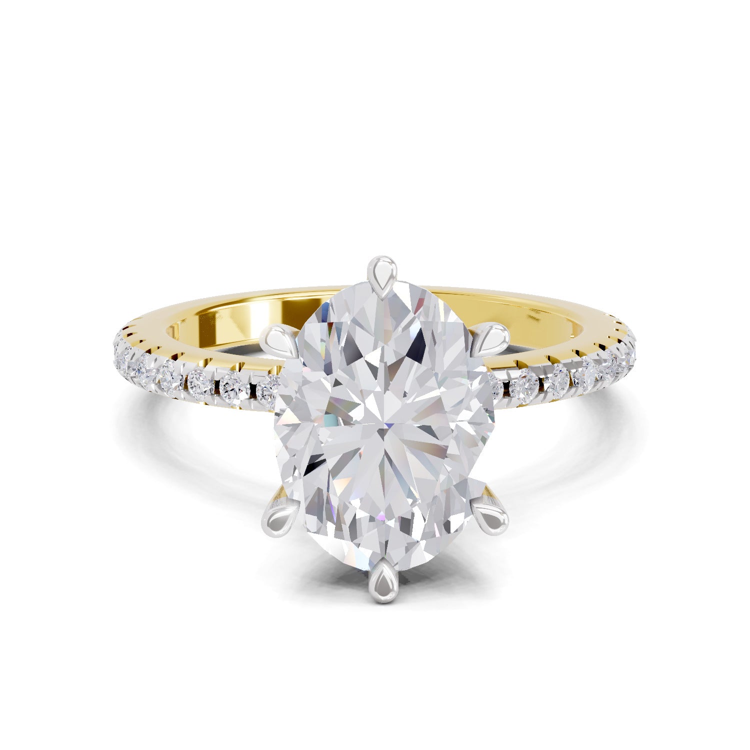 1.28 Ct Oval Shape Solitaire Diamond Ring| 14K Yellow Gold