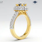 Arias by Lara Vintage Empress Double Halo Diamond Ring