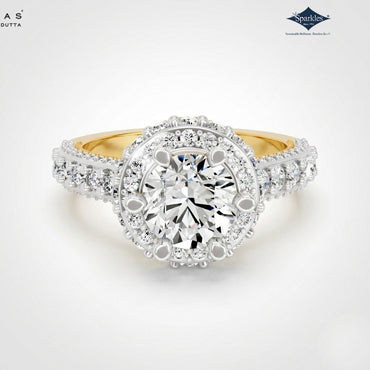 Arias by Lara Dutta Ornate Crown Diamond Ring
