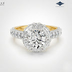 Arias by Lara Vintage Empress Double Halo Diamond Ring
