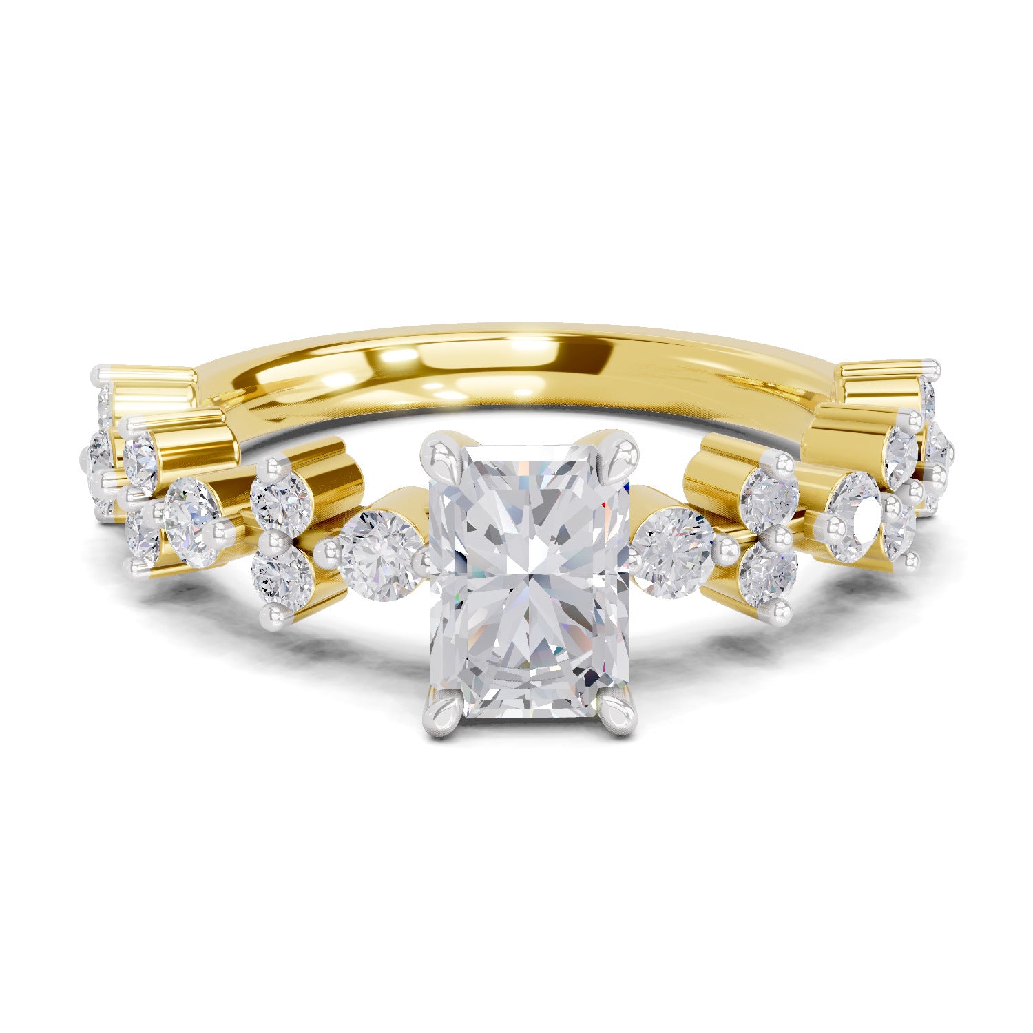 1.49 Ct Emerald Shape Solitaire Diamond Ring| 14K Yellow Gold