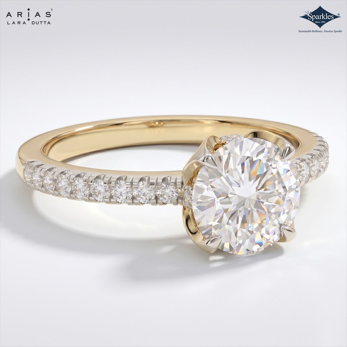 Arias by Lara Dutta Signature Pavé Solitaire Ring