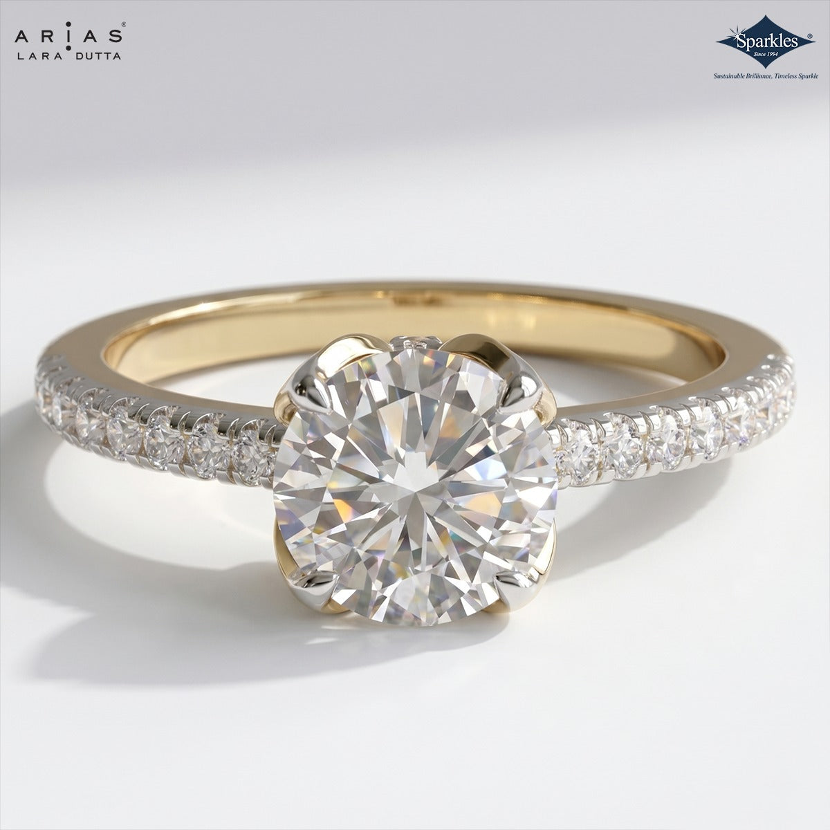 Arias by Lara Dutta Signature Pavé Solitaire Ring