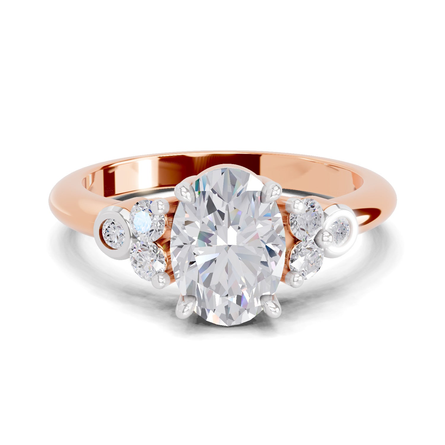 1.31 Ct Oval Shape Solitaire Diamond Ring| 14K Rose Gold