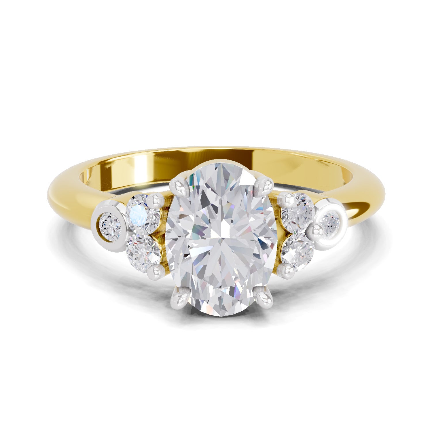1.31 Ct Oval Shape Solitaire Diamond Ring| 14K Yellow Gold