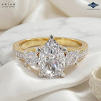 Arias by Lara Dutta Pear Shape Stone Ring