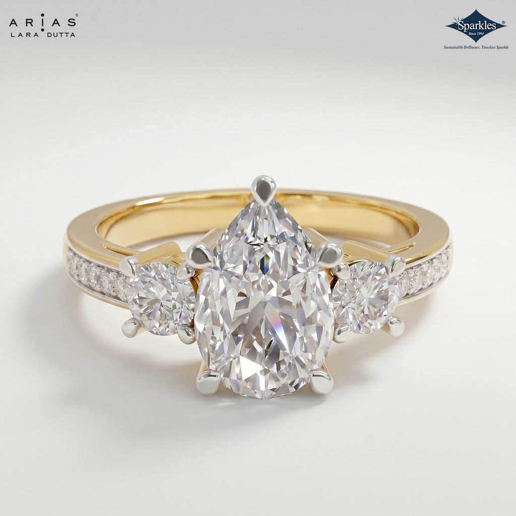 Arias by Lara Dutta Pear Shape Stone Ring