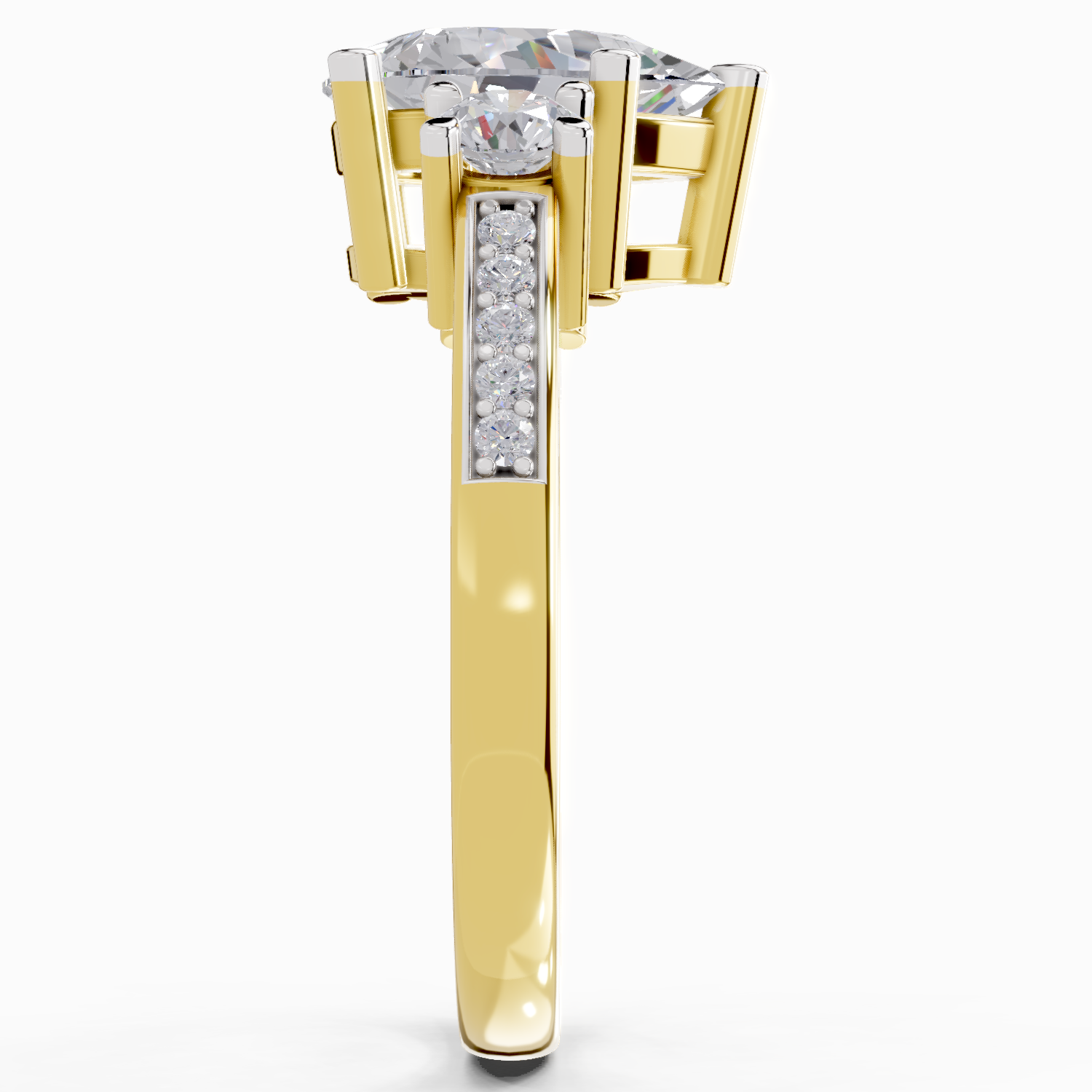 Arias by Lara Dutta Pear Shape Stone Ring