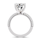 Sparkles 5.37 Ct Emerald Shape Solitaire Diamond Ring 14K Yellow Gold