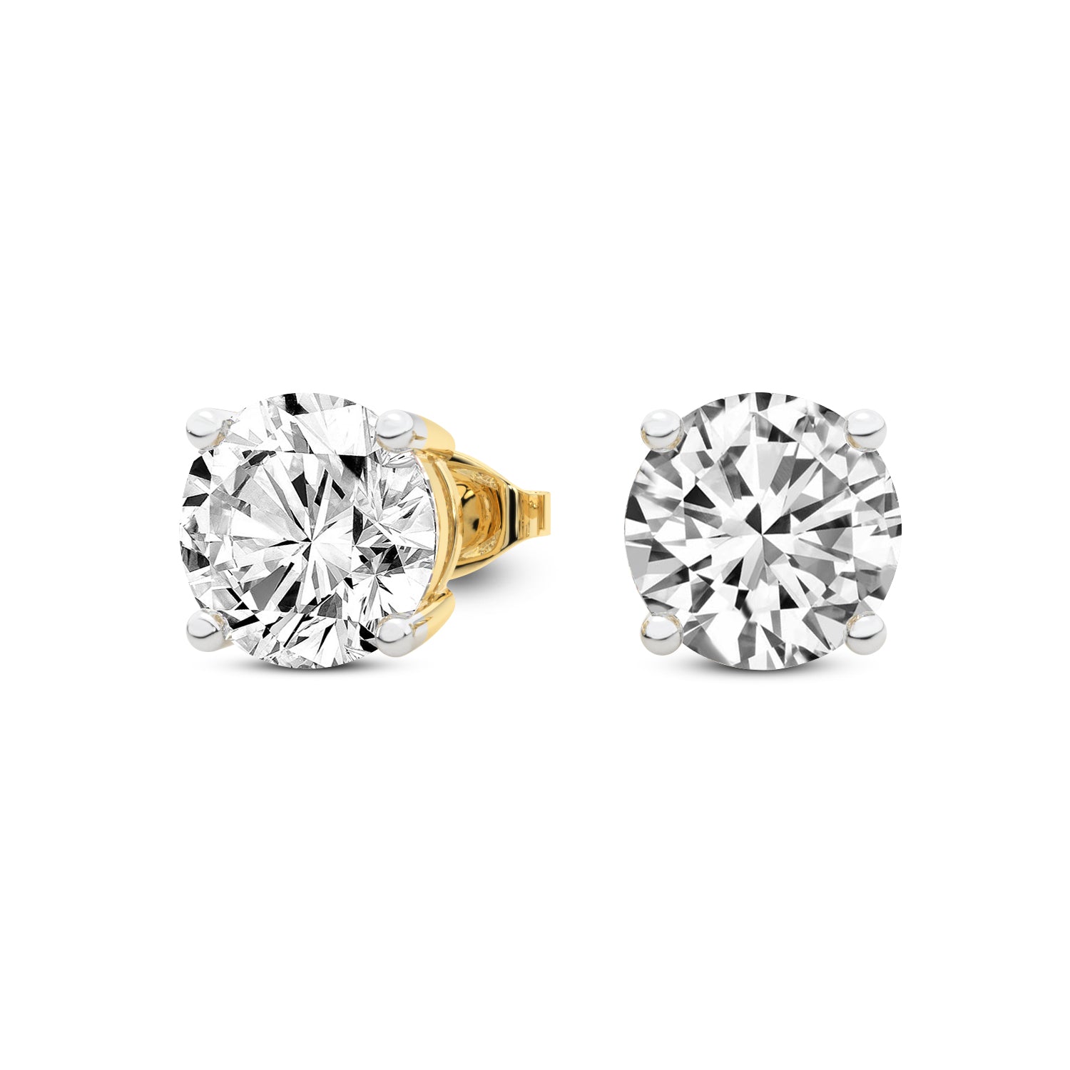 Sparkles 9.03 Carat Solitaire Stud Diamond Earring