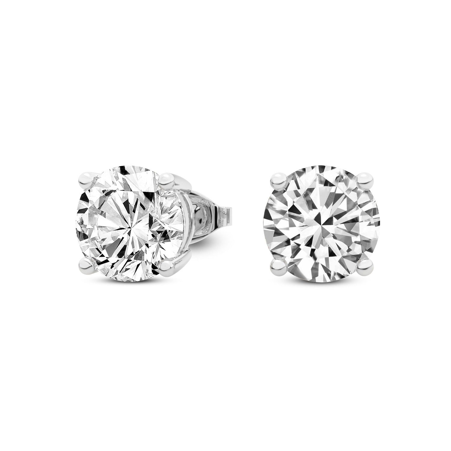 Sparkles Lab Grown Round Diamond Stud Earrings (0.75 ct. tw) in 14K White Gold