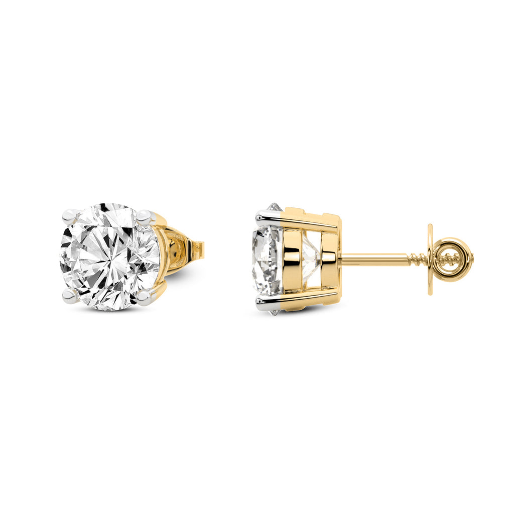Sparkles 10.33 Carat Solitaire Stud Diamond Earring