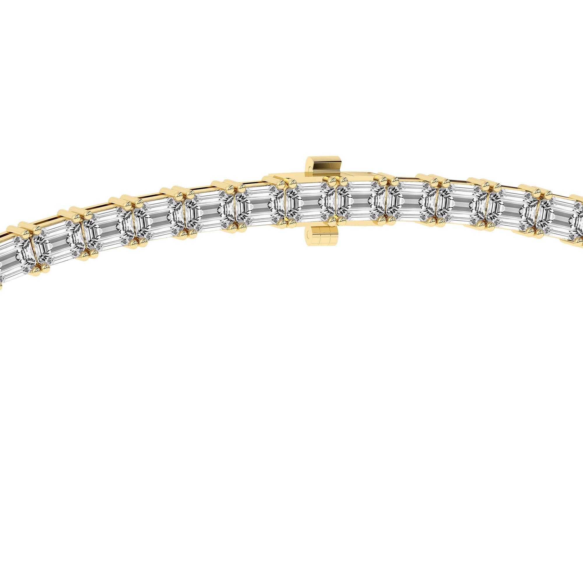 Sparkles Emerald-Cut Tennis Necklace