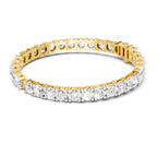Sparkles Baguette & Pear-Shaped 24.43 Carat Diamond Bangle Bracelet