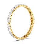Sparkles Baguette & Pear-Shaped 24.43 Carat Diamond Bangle Bracelet