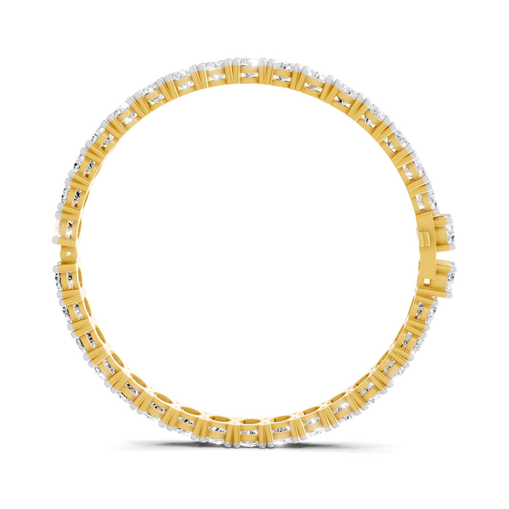 Sparkles Baguette & Pear-Shaped 24.43 Carat Diamond Bangle Bracelet