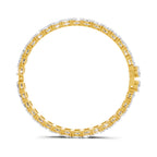 Sparkles Baguette & Pear-Shaped 24.43 Carat Diamond Bangle Bracelet