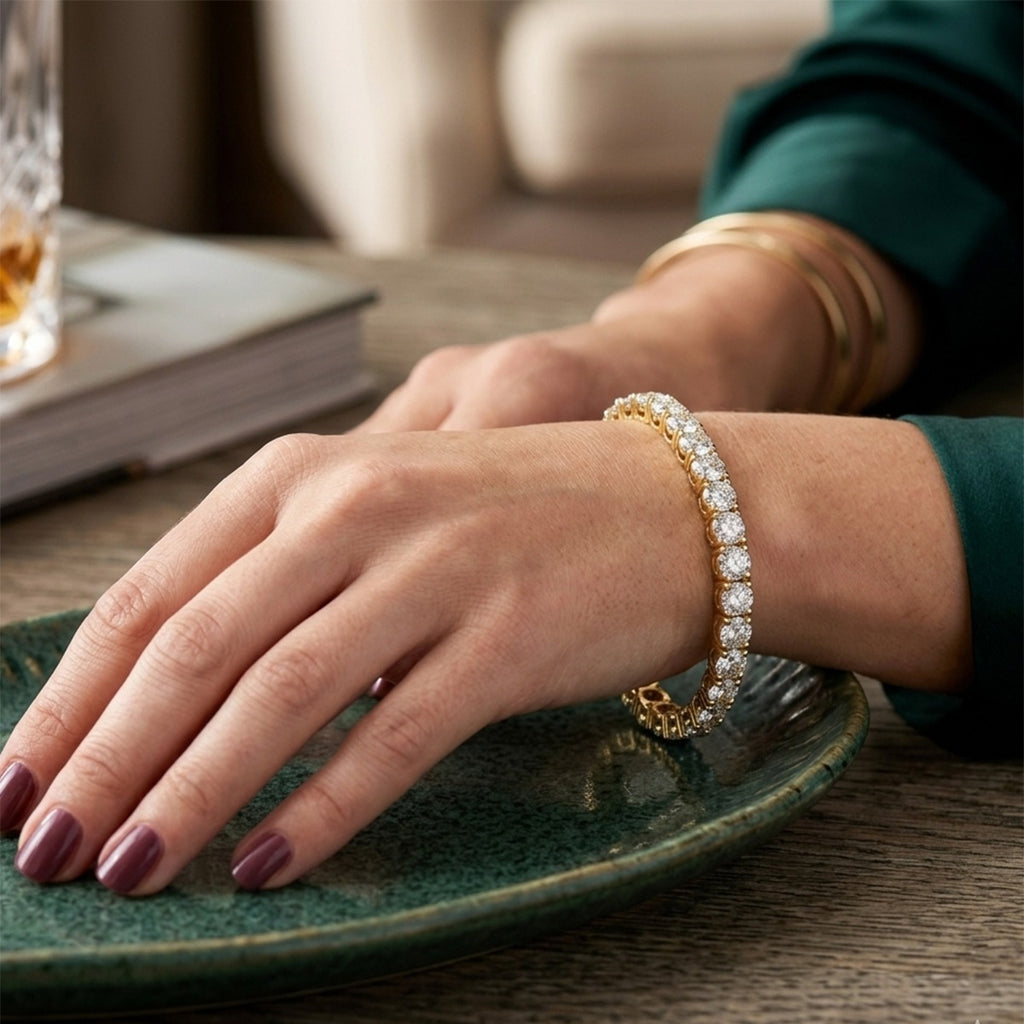 Sparkles Baguette & Pear-Shaped 24.43 Carat Diamond Bangle Bracelet