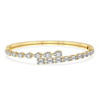 Sparkles 14K Gold Baguette & Pear-Shaped 4.92 Carat Bangle Bracelet