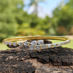 Sparkles Baguette & Pear-Shaped Bangle Bracelet