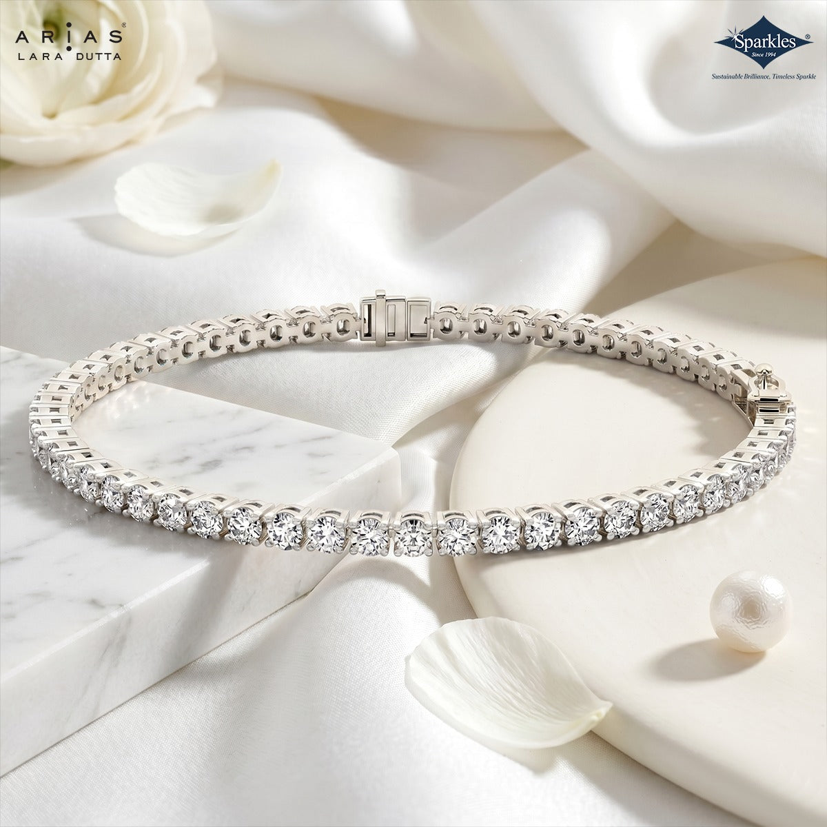 Arias by Lara Dutta Elegant Unity Tennis Bracelet
